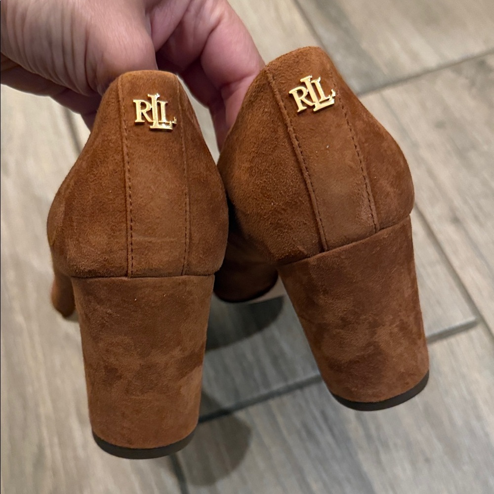 Lauren Ralph Lauren Brown Suede Pumps Sz 5.5 B - Picture 7 of 11